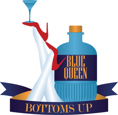 T-shirt unisex in cotone organico “Bottoms up!” - Blue Queen