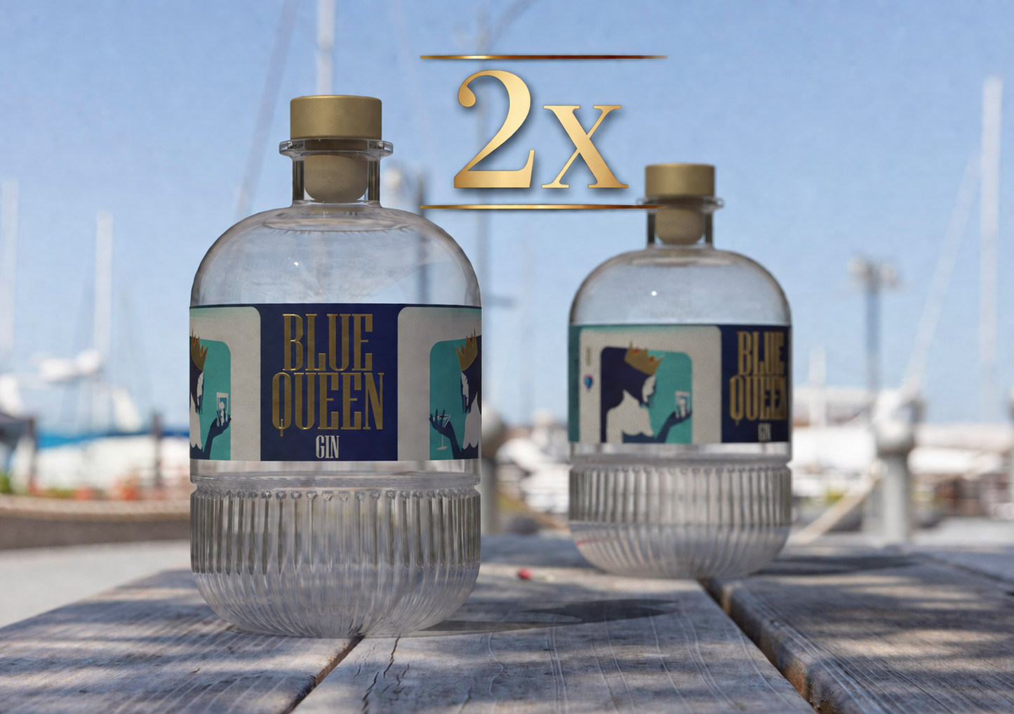Blue Queen Gin — Bundle 2 Bottiglie (700ml × 2)