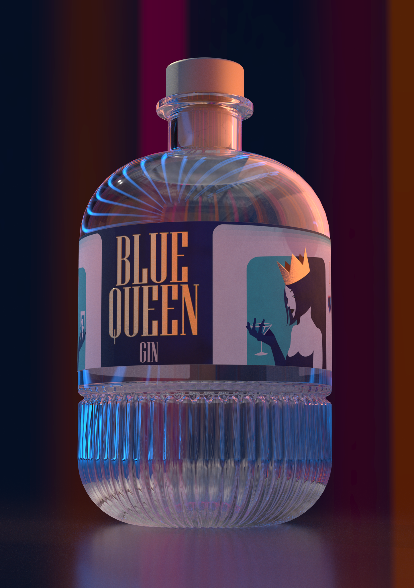 Gin Blue Queen 700ml bottle